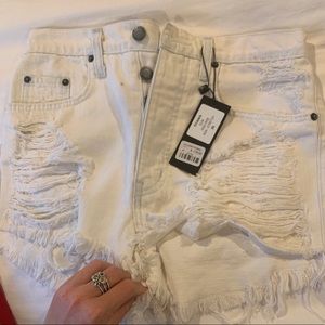 Carmar white high waisted jean shorts!! New w tags